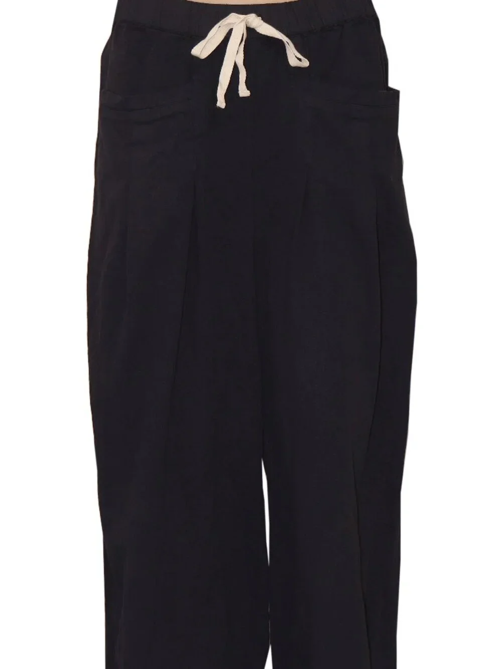 Free People Day In The Life Drawstring Pocket Black Straight Leg Pants M